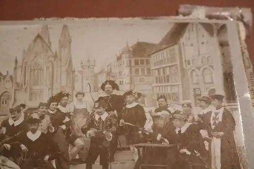 tolles altes Gruppenfoto - Schauspieler - Freilufttheater ?? Leinwand - Kostüme