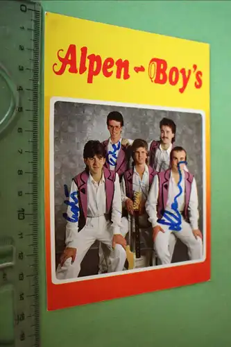 tolle alte Karte -  Gruppe  Alpen-Boy´s  original signiert 