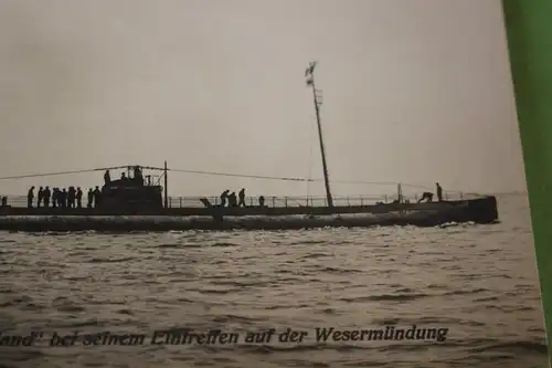 tolle alte Fotokarte - Fracht-U-Boot - U-Boot Deutschland Wesermündung