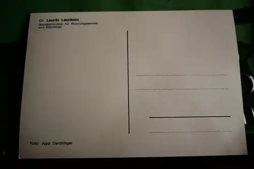 tolle alte Karte - Bundesminister  Dr. Lauritz Lauritzen (2)