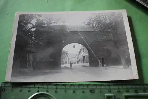 tolle alte Karte - Das alte Meißner Tor - Interimsbau Stadtfest 1925 Freiberg Sa