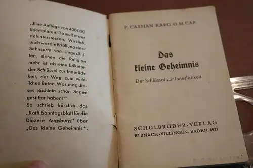 altes Heftchen - Das kleine Geheimnis - Der Schlüssel zur Innerlichkeit 1935