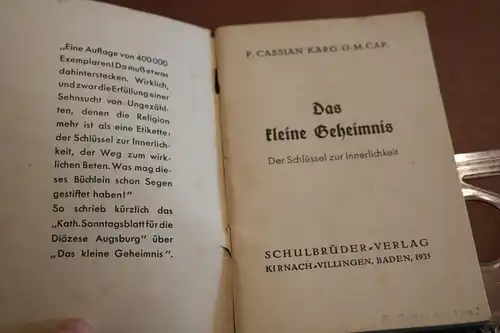 altes Heftchen - Das kleine Geheimnis - Der Schlüssel zur Innerlichkeit 1935 