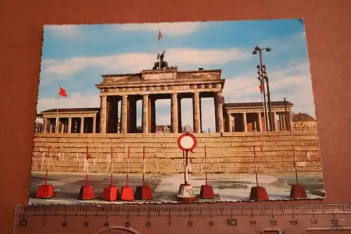 tolle alte Karte - Berlin Brandenburger Tor - Mauerbau  60er Jahre