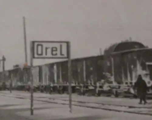 altes Foto  -  Bahnhof von Orel - 1943 im Winter