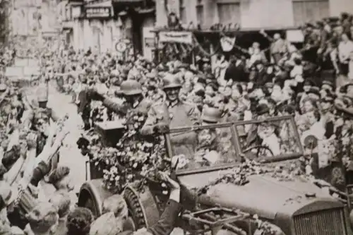 altes Foto - Heinkehr aus Frankreich 1940 - Kommandeur Schützenregt. 4