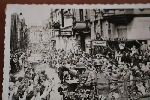 altes Foto - Heinkehr aus Frankreich 1940 - Kommandeur Schützenregt. 4