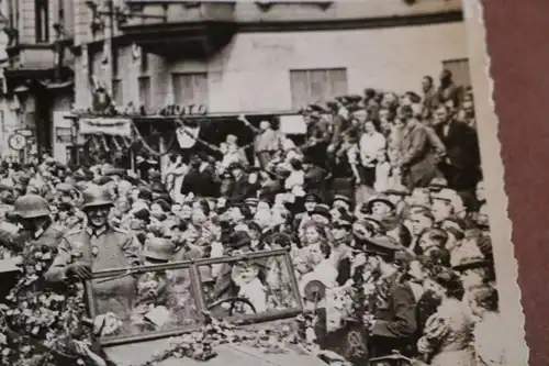 altes Foto - Heinkehr aus Frankreich 1940 - Kommandeur Schützenregt. 4