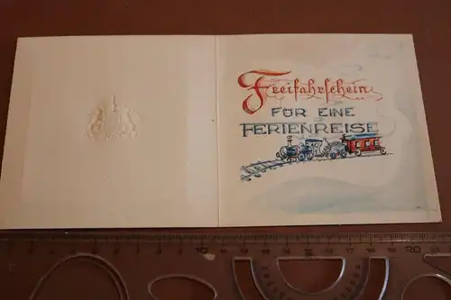 tolle alte Karte mit Bremer Wappen - Handzeichnung Ferienreise - Alter ?