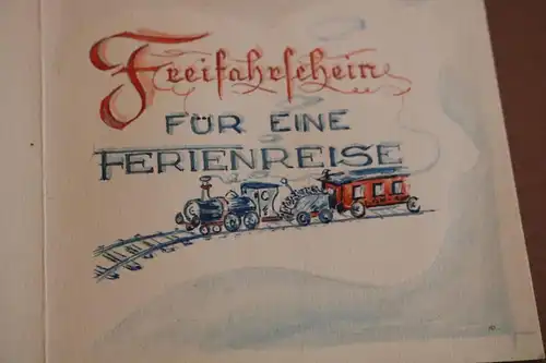 tolle alte Karte mit Bremer Wappen - Handzeichnung Ferienreise - Alter ?