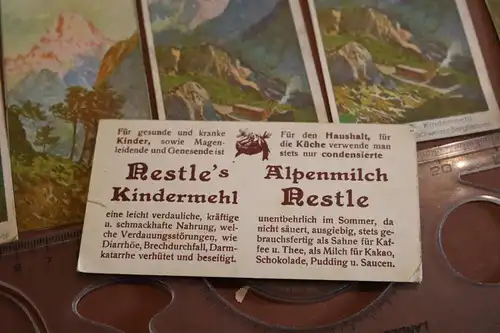 sechs alte Sammelbilder Berge - der Firma Nestle´s Kindermehl