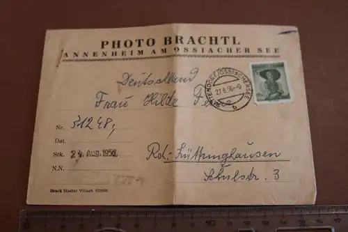 alter Umschlag von Photo Brachtl - Annenheim am Ossiacher See - 1956