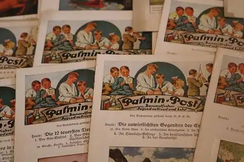 13 tolle alte Sammelbilderbögen - Palmin-Post 30er Jahre ????