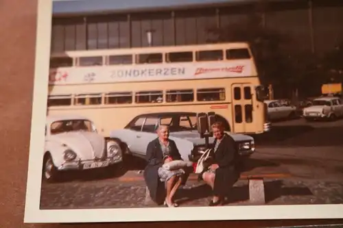 zwei tolle alte Fotos - Doppeldeckerbus - Deutschland - Oldtimer 