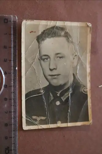 altes Foto - Portrait eines jungen Soldaten - Ausweis ??