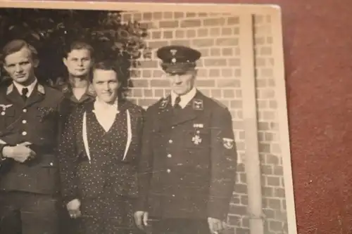 tolles altes Hochzeitsfoto - Gruppenfoto - Soldat der Luftwaffe , Vater Reichsba