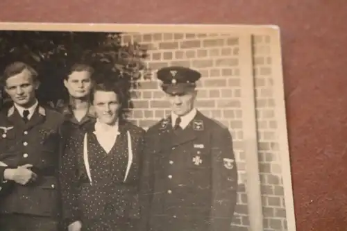 tolles altes Hochzeitsfoto - Gruppenfoto - Soldat der Luftwaffe , Vater Reichsba