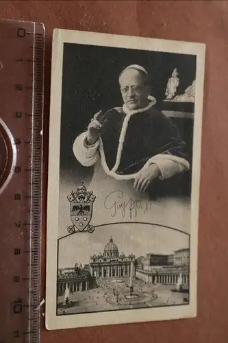 altes Bildchen Papst Piux -  Romfahrt 1930