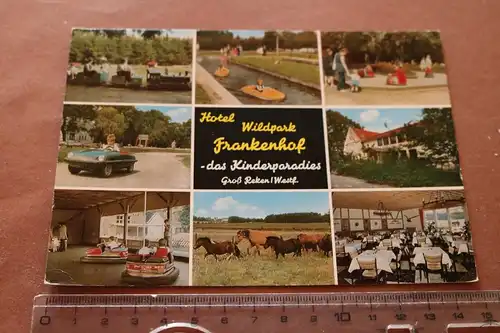 tolle alte Karte - Hotel Wildpark Frankenhof Groß Reken 1973