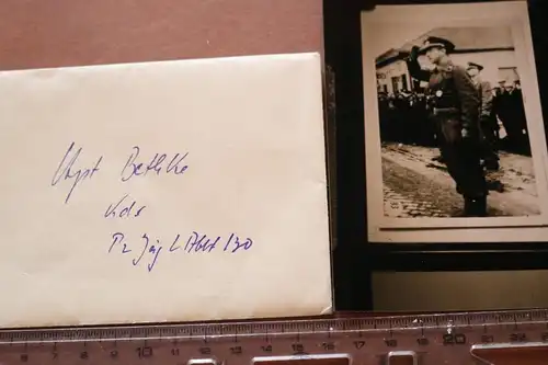 altes Foto Kpt Bethke  Kommandeur ? Panzerjäger-Lehr-Abteilung 130 -  Repro !!!!