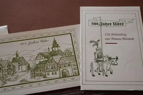 toller alter Umschlag mit Programm und Karte - 900 Jahre Uder - 1989