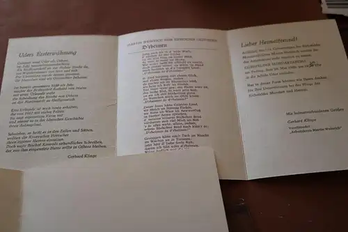 toller alter Umschlag mit Programm und Karte - 900 Jahre Uder - 1989 