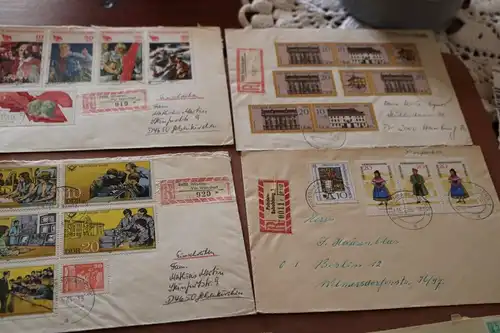 13 alte Briefumschläge - DDR Sondermarken -  50-80er Jahre