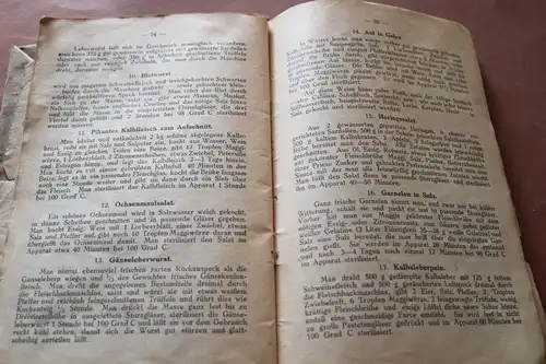 altes Heft - Frankenia Einkochapparat - Koch-Rezepte - 64 Seiten 1900-1920 ?