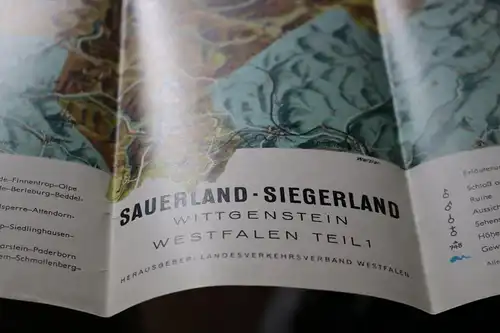 tolle alte Karte - Sauerland - Siegerland - Alter ??