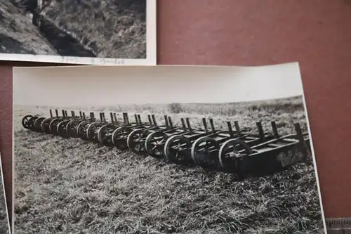 sieben alte Fotos - Torfabbau ?? Lüneburger Heide ? Frachtkahn - 30-50er Jahre