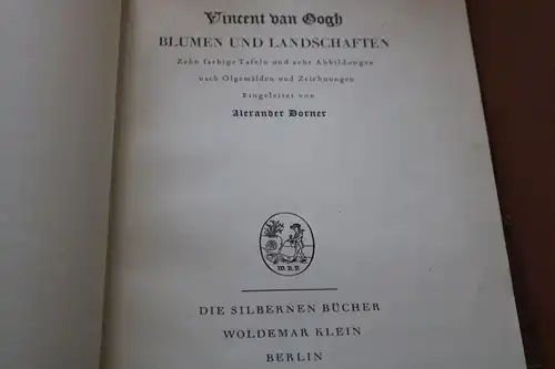 tolles altes Buch Vincent van Gogh, Blumen und Landschaften - Die Silbernen Büch