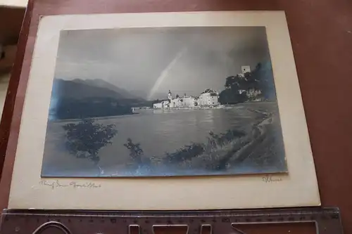 tolles altes großes Foto Rattenberg in Tirol bei Gewitter  20-30er Jahre ?