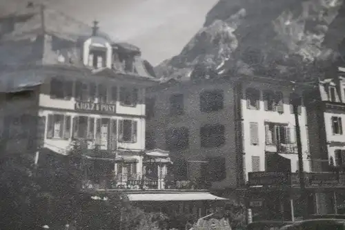 tolles altes großes Foto Central Hotel Wolter Grindelwald 20-30er Jahre ?