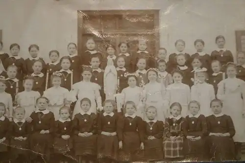 tolles altes Foto  Gruppe Mädchen - Klosterschule ?? Mädchenschule ? 1900-10 ?