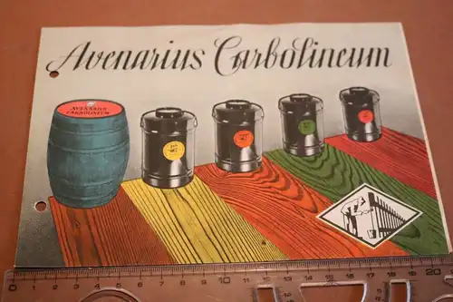 tolle alte Werbung Holzschutz Avenarius Carbolineum  - Alter ???