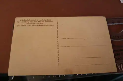 tolle alte Karte - Ehrendenkmal - Ludwigsdorf Neurode  - 1. Weltkrieg 