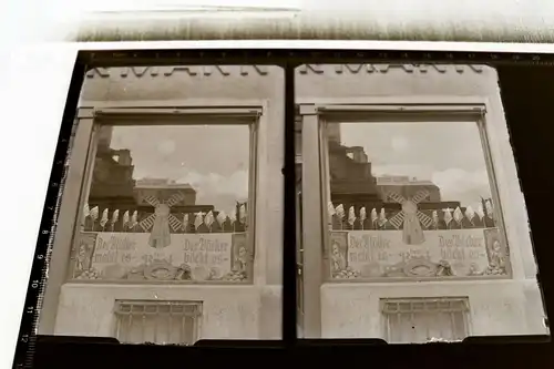 zwei tolle alte  Glasnegative  Schaufenster eines Bäckers - Umgebung München