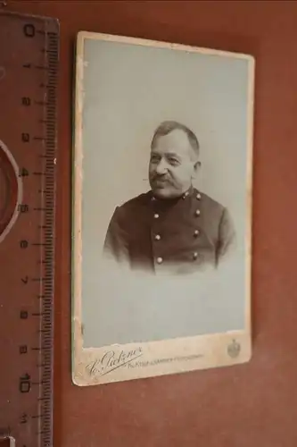tolles altes CDV-Foto  Portrait eines Soldaten ???  Aussig