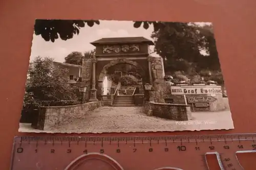 tolle alte  Karte - Polle an der Weser 