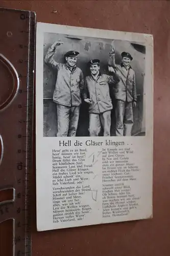 alte Liedkarte - Hell die Gläser klingen - Matrosen 
