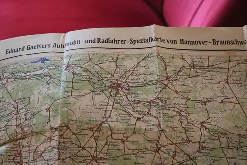 alte E. Gaeblers Spezialkarte - Hannover, Braunschweig, Nordhausen, Harz  Alter?