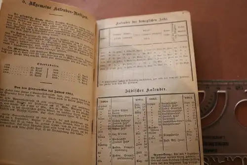 toller alter Einlagekalender - Elsaß-Lothringischer Lehrer-Kalender 1904 