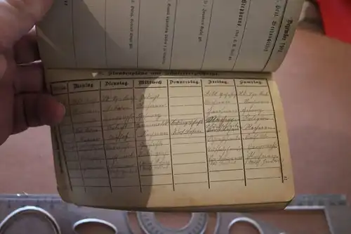 toller alter Einlagekalender - Elsaß-Lothringischer Lehrer-Kalender 1904 