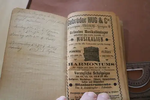 toller alter Einlagekalender - Elsaß-Lothringischer Lehrer-Kalender 1904 