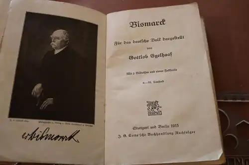 altes Buch - Bismarck für das deutsche Volk dargestellt von G. Egelhaaf 1915