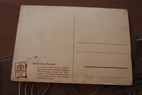 tolle alte Karte-  Indanthren Stoffe - Wohnzimmer - Werbung 