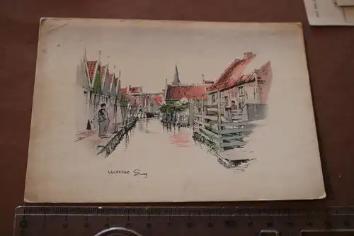 tolle alte Karte-  Künstlerkarte- Ansicht Volendam 1942