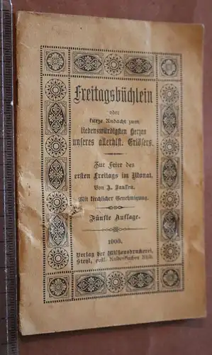 tolles altes Heft - Freitagsbüchlein Andachtsheftchen - 1908