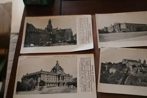 neun alte Sammelpostkarten ? Myrrholin Welt Panorama  Album 1