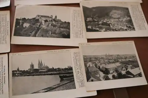 neun alte Sammelpostkarten ? Myrrholin Welt Panorama  Album 1